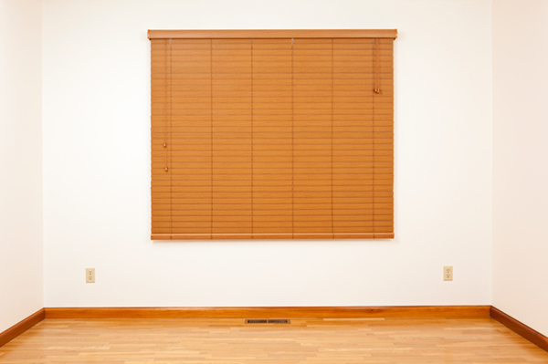 Empty room with a closed window blind.Please also see: